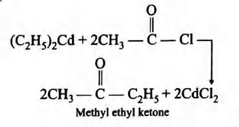 When diethyl cadmium [(C2H5)2Cd] is treated with acetyl chloride ...