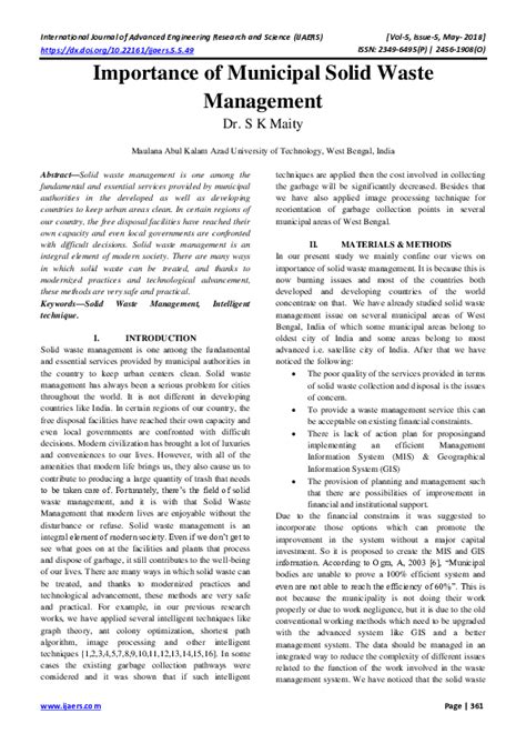 Image result for Abstract On Municipal Solid Waste Management