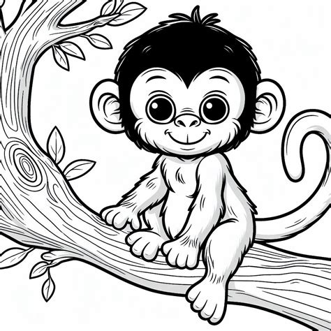 Mewarnai Gambar Monyet untuk Anak-anak - Suarmath