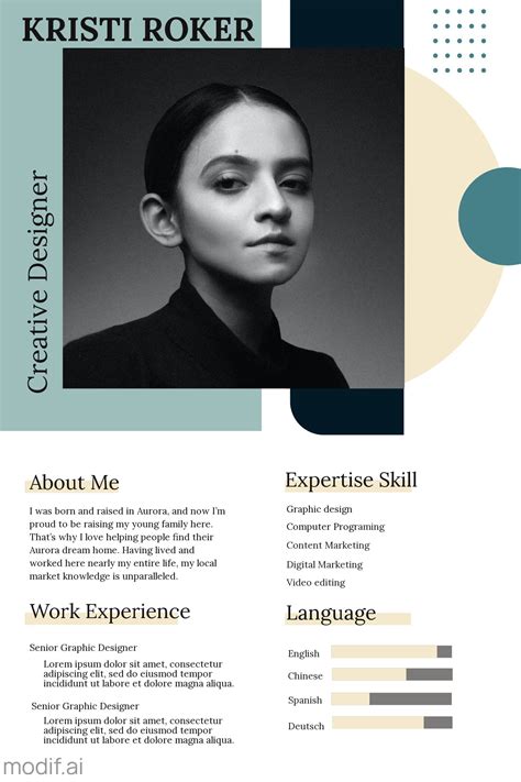 Creative Designer Resume Design Template - Mediamodifier