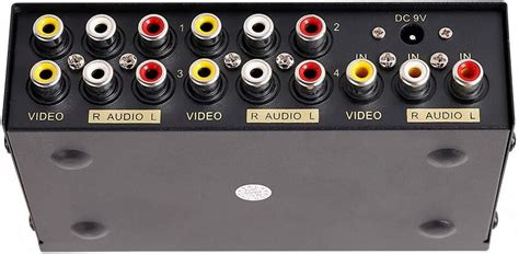 DTECH Powered 4 Way 3 RCA Splitter Box 1 in 4 Out India | Ubuy