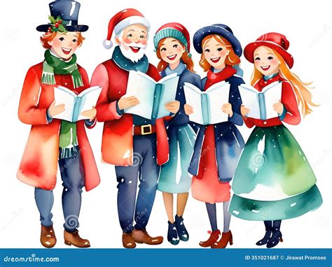 Drawing Of Xmas Carolers