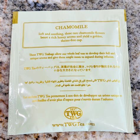Buy 15x 1837 TWG TEA Grands Crus Prestige Chamomile Silk Tea Bags - 2 ...