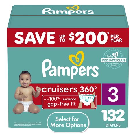 Pampers Cruisers 360 Pull-On Diapers, Size 3 (16-28 lbs), 132 Count ...