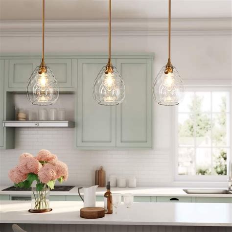 Kitchen Island Lights | Kitchen island lighting pendant, Gold pendant ...