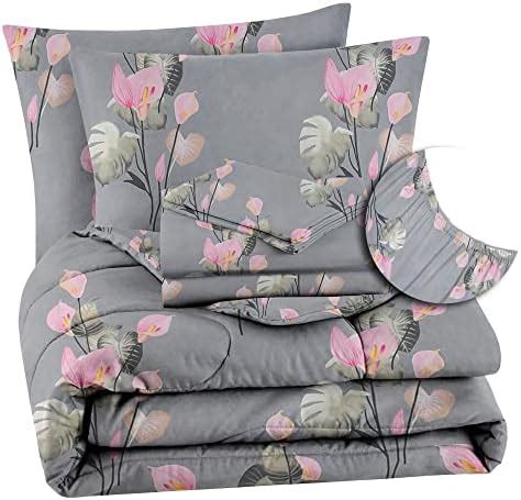 Buy VAS COLLECTIONS 350TC Floral Cotton Feel AC Comforter Set King Size ...