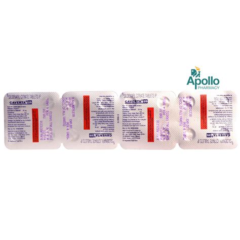 Caverta 25 Tablet 4's Price, Uses, Side Effects, Composition - Apollo ...