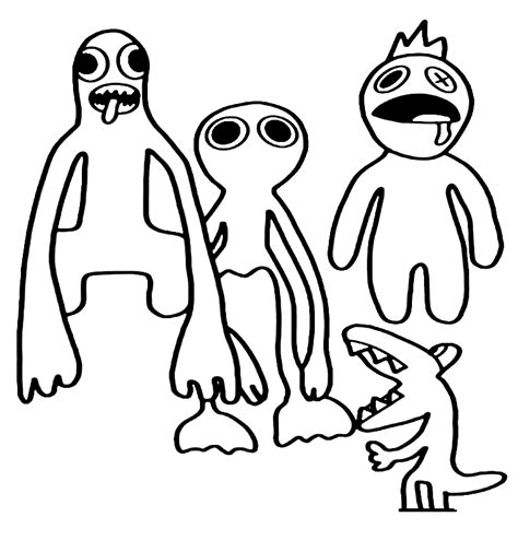 Rainbow Friends Coloring Pages - Free Printable Coloring Pages