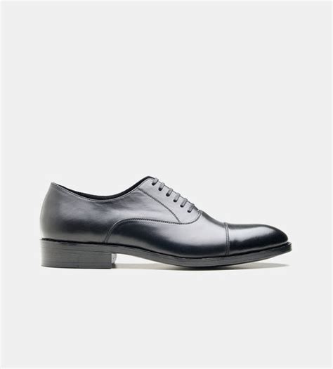 Classic Goodyear Welted Black Captoe Oxfords for Men | Kozasko