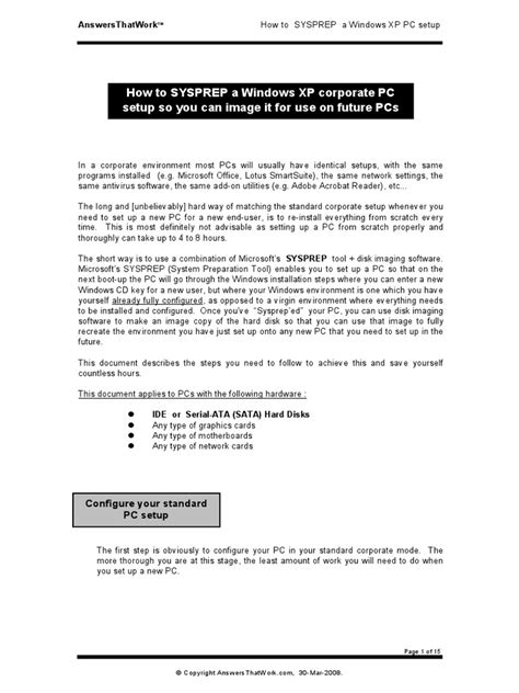 Image result for WinXP Sysprep