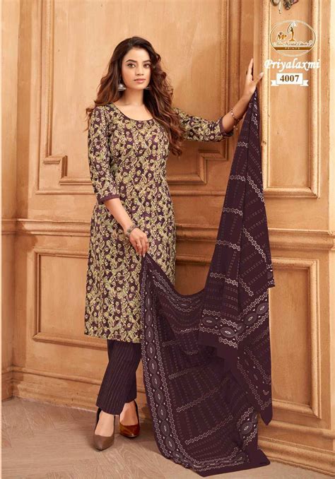 Miss World Priyalaxmi Vol 4 Cotton Dress Material Wholesale Catalog