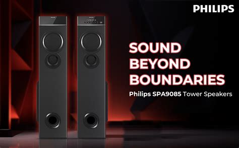 Philips Audio SPA9085 2.0CH 100W Multimedia Tower Speakers with ...