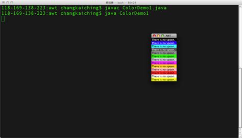 Java Applet setColor 的图像结果