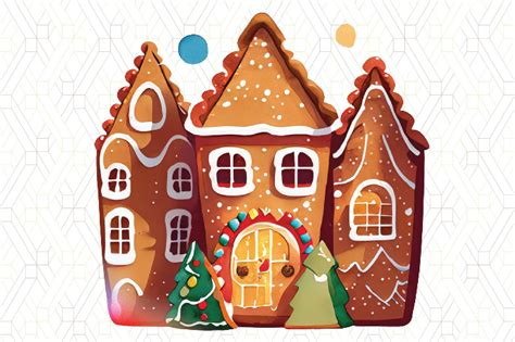 Christmas Gingerbread Houses Clipart Graphic by bundle queen · Creative ...