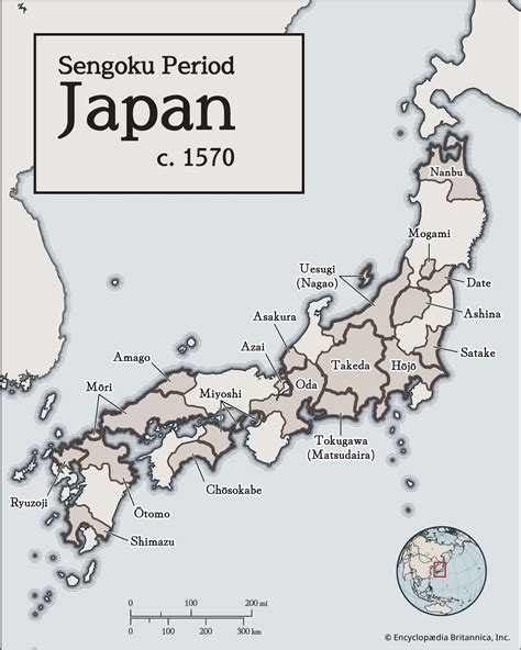 Map Of Japan Sengoku Period