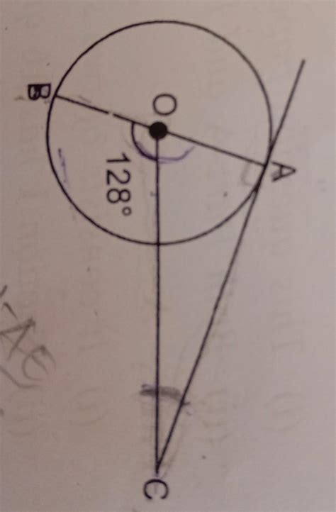 In the figure AOB is a diameter of the circle with centre O and AC is a ...