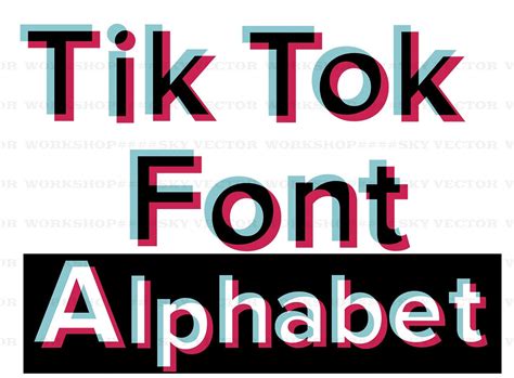 Tik Tok Font Tik Tok Alphabet Bundle Tik Tok Png File | Etsy UK