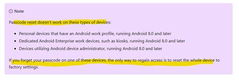 Image result for Intune Reset Passcode