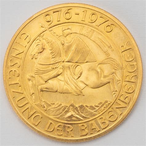 Lot - 1976 Republik Osterreich 1000 Schilling Gold Coin