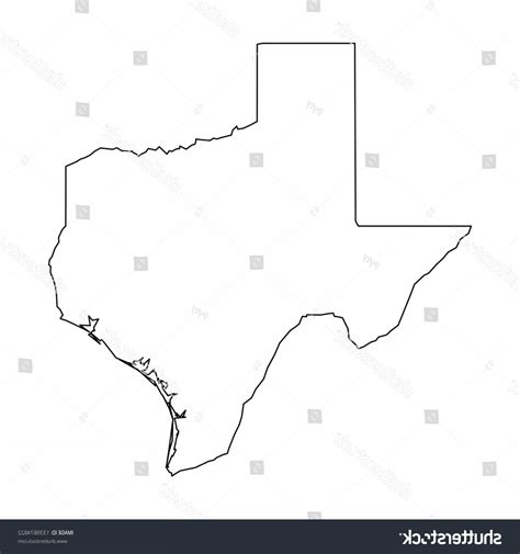 Texas State Outline Vector at Vectorified.com | Collection of Texas ...