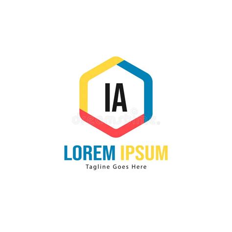Initial IA Logo Template With Modern Frame. Minimalist IA Letter Logo ...