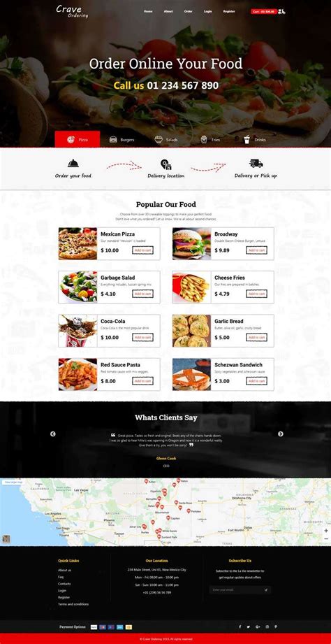 在线披萨订餐外卖网页模板