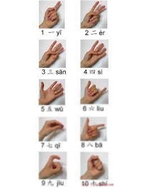 Image result for Chinese Sign Language Numbers