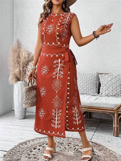 Breezaya Plus Size Women's Floral Print Sleeveless Backless Tie-Up Top ...