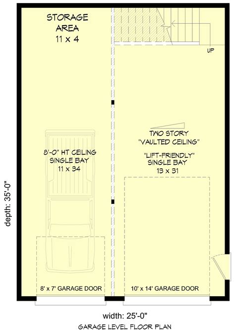 Modern 2 Car Garage Dimensions Two Car Garage Plan With One 16 Foot