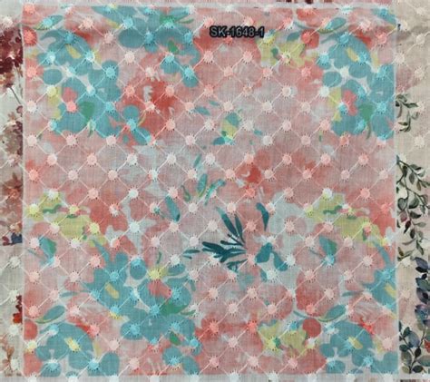 Poly Cotton Hakoba Digital Print Fabric - 2.4 MTR, Unstitched