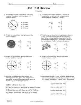 Image result for Probability Study Guide
