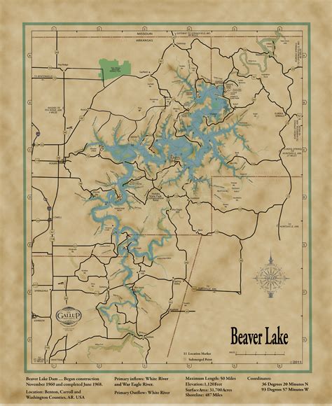 Map Of Beaver Lake Arkansas