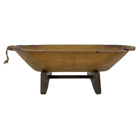 1890's, Antique Wooden Dough Trough on Original Stand with Metal ...