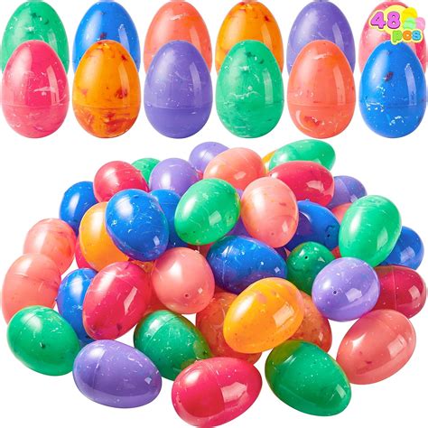Buy JOYIN 48PCS 3.15 Marble Easter Eggs, Empty Easter Eggs Fillable ...