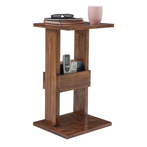 Buy Jefferson Solid Wood Brown Sofa Side Table Online At Durian