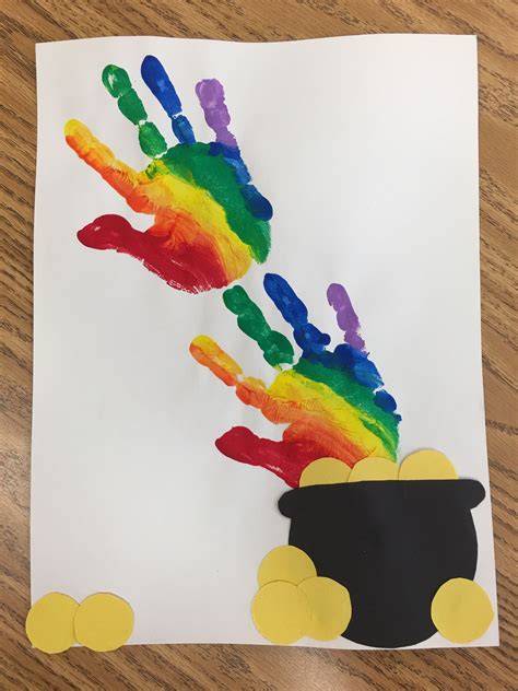 St. Patrick’s Day rainbow handprint | St patricks day crafts for kids ...