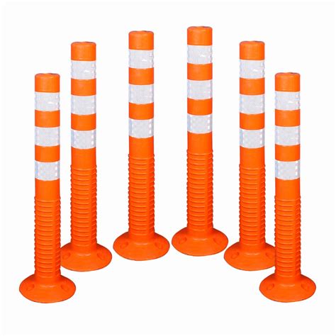 Ladwa Flexible Plastic Spring Post Barrier (Pack of 6) High Grade ...