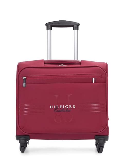 Tommy Hilfiger Formington Unisex Overnighter Trolley Bag - Burgundy, 44 ...