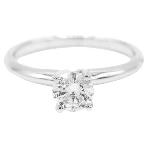 Ladies 14K White Gold Cluster Halo Diamond Engagement Ring For Sale at ...