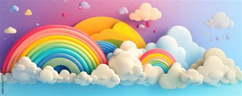 3D Rainbow Themed Kids Wallpaper – Myindianthings