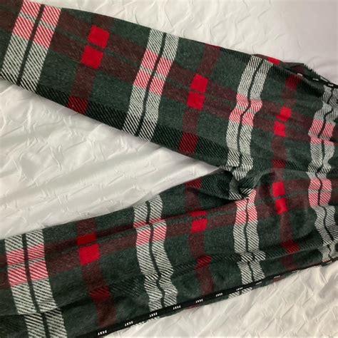 plaid pj pants, fits like sweats, so cozy and soft,... - Depop