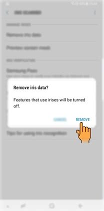 How to delete the registered Iris in Galaxy Note8? | Samsung India