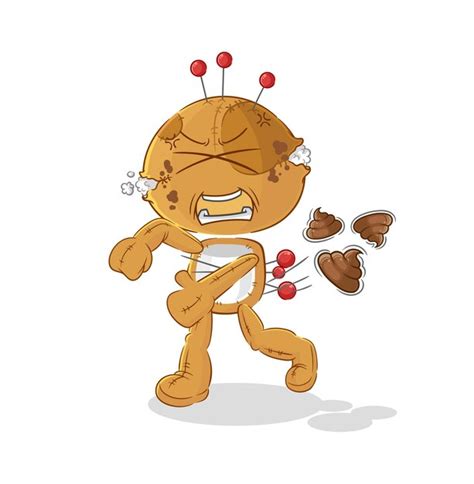 Voodoo-Puppe wirft Scheiße Vektor | Premium Vektor