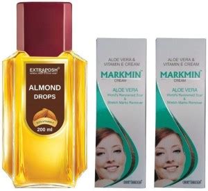 Extraposh Almond Hair Oil + Markmin Scar & Stretch Mark Remover Cream ...