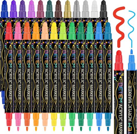 Amazon.com: Zenacolor 20 Fabric Markers Pens Set - Indelible and ...