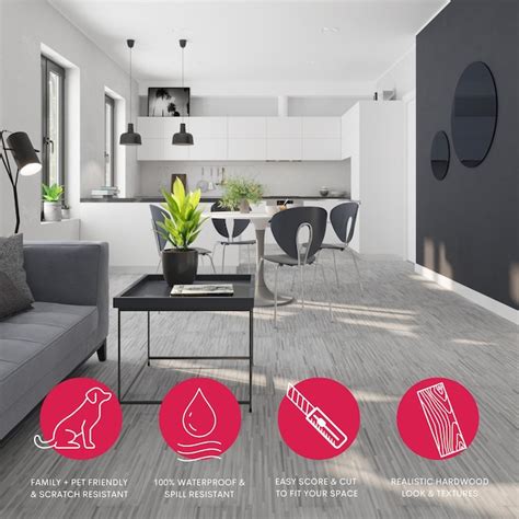 Lucida USA (Sample) BaseCore Light Grey Gray Wood Look 12-mil Water ...