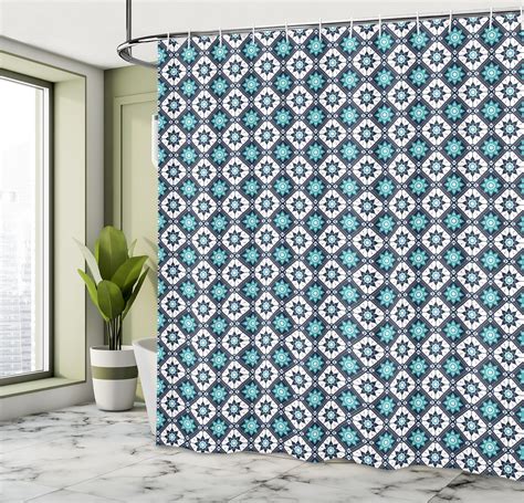 East Urban Home Boho Shower Curtain Folkloric Morocco Tile Inspire ...