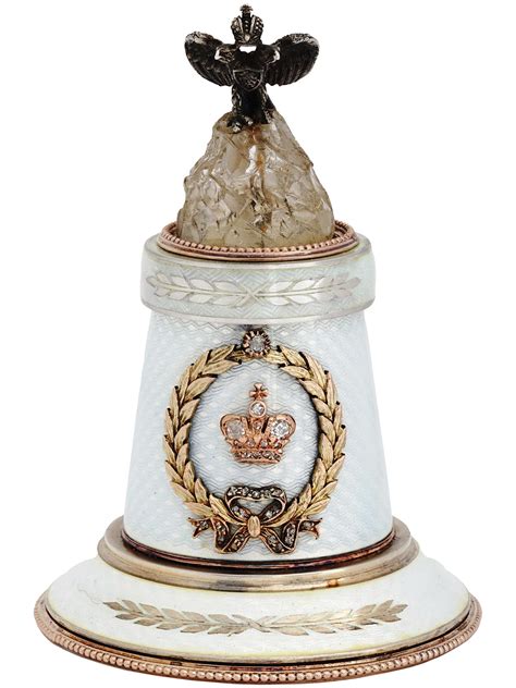 Lot 205 | 14K GOLD RUSSIAN IMPERIAL ENAMEL TABLE PUSH BELL