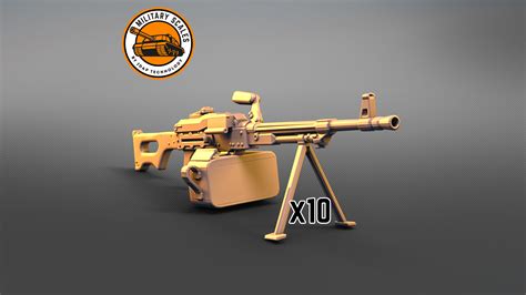 PK machine gun set of 10 pcs - Military Scales