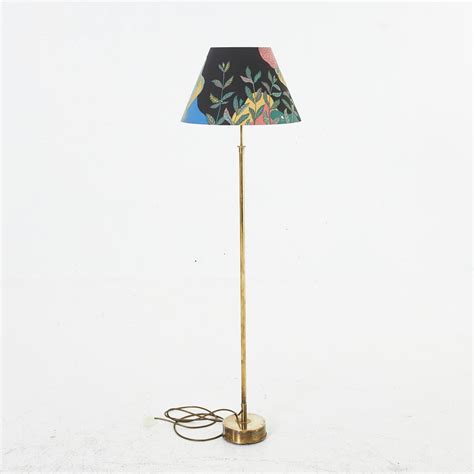 Images for 2382582. FLOOR LAMP, brass, 1950s, HW Armature, shade from ...